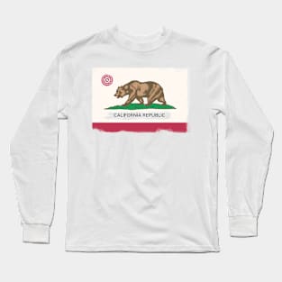 Washed California flag Long Sleeve T-Shirt